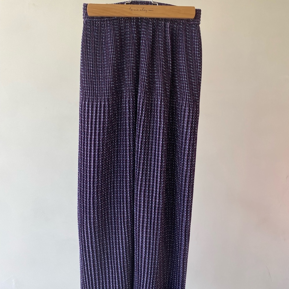 Pleated purple maxi skirt